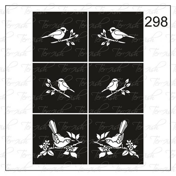 Plantilla para aerografía y diseño de uñas Nº 298