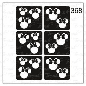 Plantilla para aerografía y diseño de uñas Nº 368