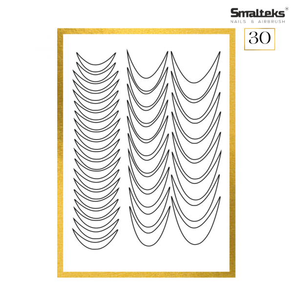 Plantilla para aerografía y diseño de uñas Smalteks 30