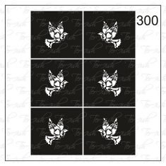 Plantilla para aerografía y diseño de uñas Nº 300