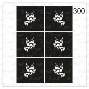 Plantilla para aerografía y diseño de uñas Nº 300