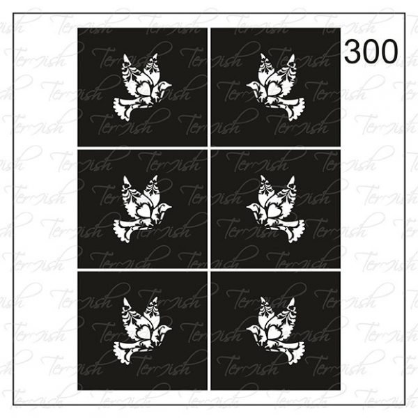 Plantilla para aerografía y diseño de uñas Nº 300
