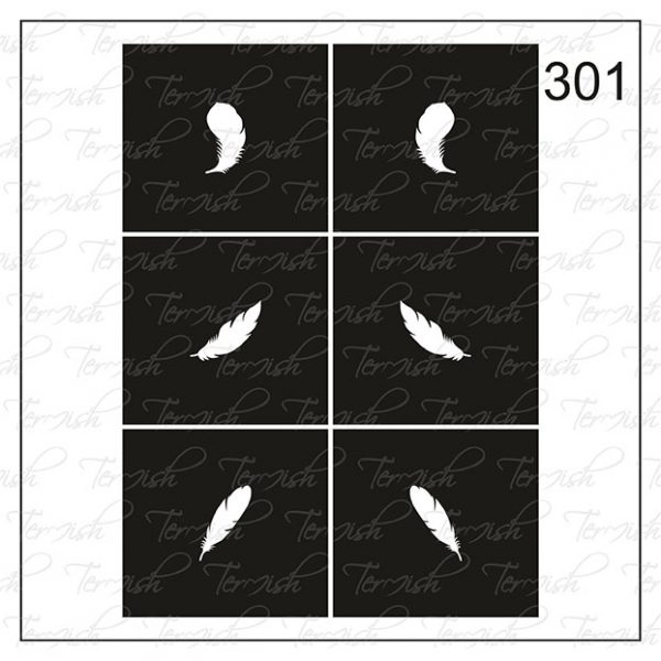 Plantilla para aerografía y diseño de uñas Nº 301