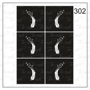 Plantilla para aerografía y diseño de uñas Nº 302