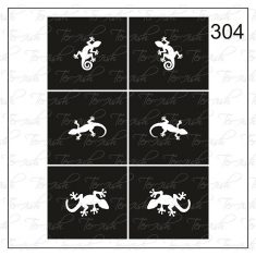 Plantilla para aerografía y diseño de uñas Nº 304