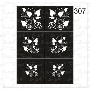 Plantilla para aerografía y diseño de uñas Nº 307