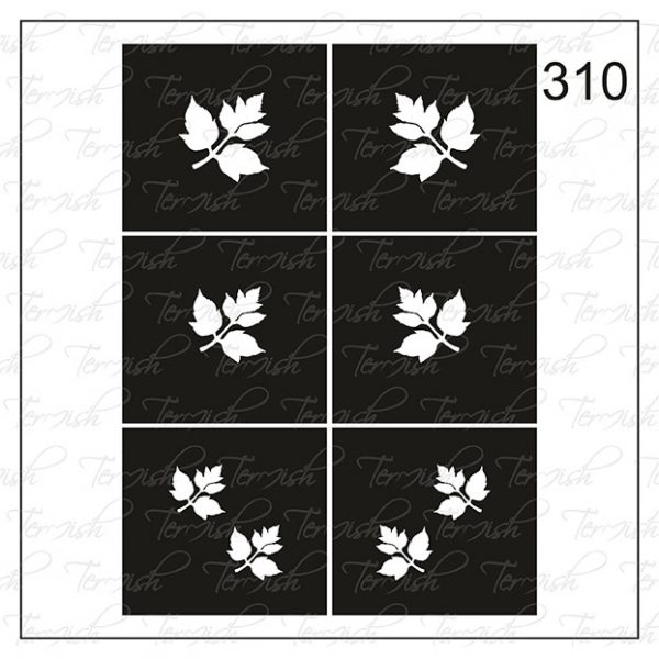 Plantilla para aerografía y diseño de uñas Nº 310