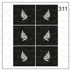 Plantilla para aerografía y diseño de uñas Nº 311