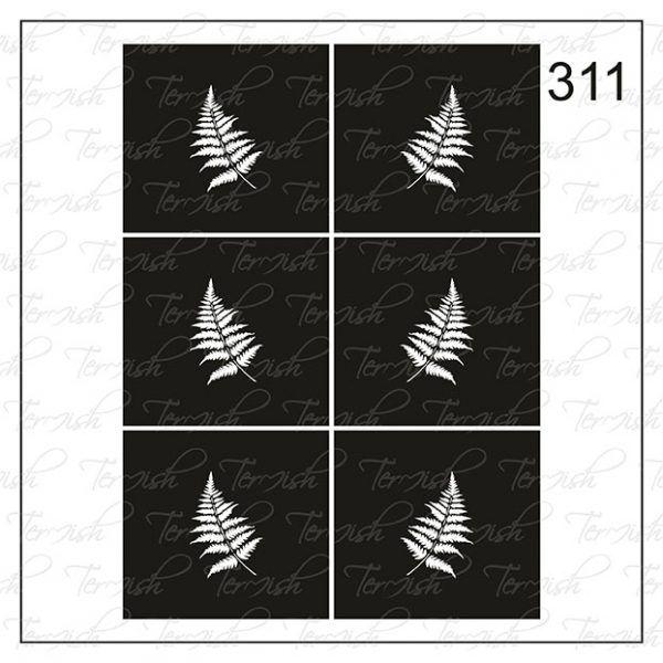 Plantilla para aerografía y diseño de uñas Nº 311