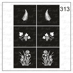 Plantilla para aerografía y diseño de uñas Nº 313