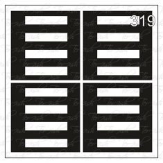 Plantilla para aerografía y diseño de uñas Nº 319