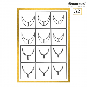 Plantilla para aerografía y diseño de uñas Smalteks 32