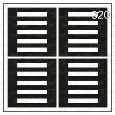 Plantilla para aerografía y diseño de uñas Nº 320