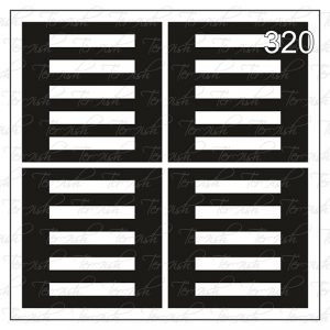 Plantilla para aerografía y diseño de uñas Nº 320