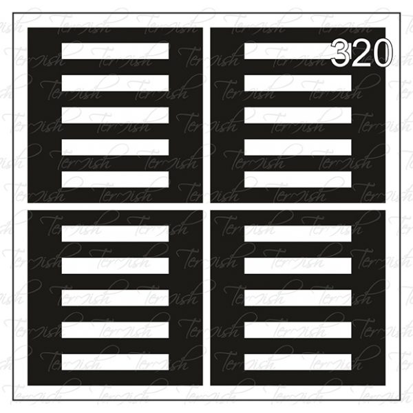 Plantilla para aerografía y diseño de uñas Nº 320