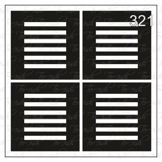 Plantilla para aerografía y diseño de uñas Nº 321