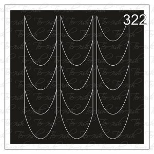 Plantilla para aerografía y diseño de uñas Nº 322