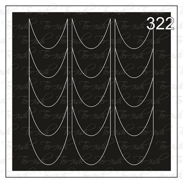 Plantilla para aerografía y diseño de uñas Nº 322