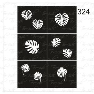 Plantilla para aerografía y diseño de uñas Nº 324