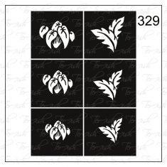 Plantilla para aerografía y diseño de uñas Nº 329