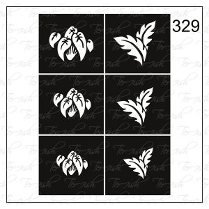 Plantilla para aerografía y diseño de uñas Nº 329