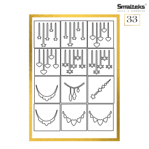 Plantilla para aerografía y diseño de uñas Smalteks 33