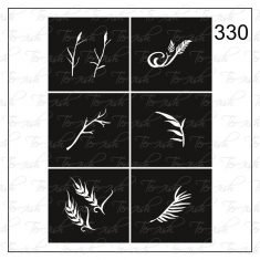 Plantilla para aerografía y diseño de uñas Nº 330