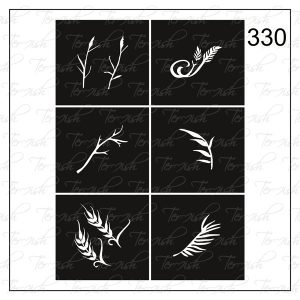 Plantilla para aerografía y diseño de uñas Nº 330