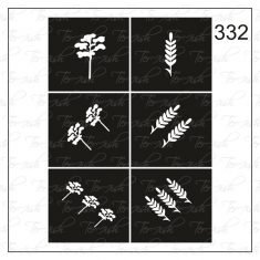 Plantilla para aerografía y diseño de uñas Nº 332