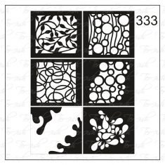 Plantilla para aerografía y diseño de uñas Nº 333