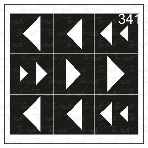 Plantilla para aerografía y diseño de uñas Nº 341