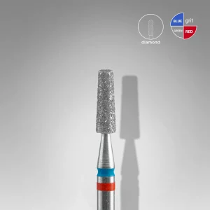 Fresa manicura Diamante DUO Cono Rojo-Azul EXPERT Diámetro De La Cabeza 2,5mm / Parte De Trabajo 8mm Staleks #36 SKU: FA70RB025/8