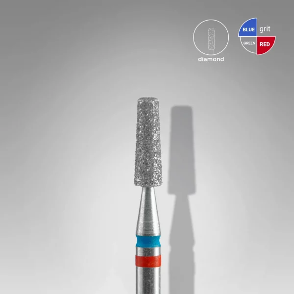 Fresa manicura Diamante DUO Cono Rojo-Azul EXPERT Diámetro De La Cabeza 2,5mm / Parte De Trabajo 8mm Staleks #36 SKU: FA70RB025/8