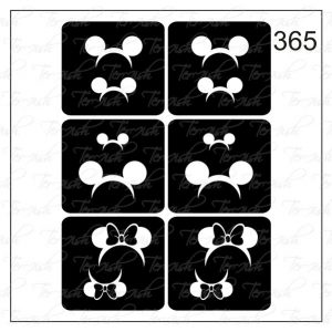 Plantilla para aerografía y diseño de uñas Nº 365