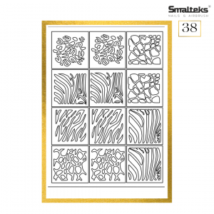 Plantilla para aerografía y diseño de uñas Smalteks 38