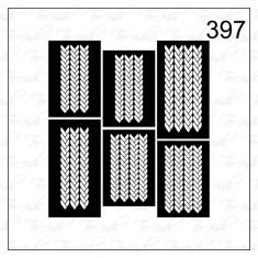 Plantilla para aerografía y diseño de uñas Nº 397