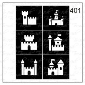 Plantilla para aerografía y diseño de uñas Nº 401