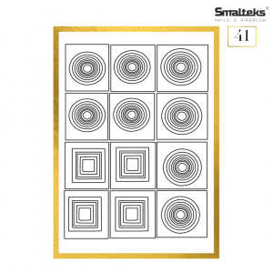 Plantilla para aerografía y diseño de uñas Smalteks 41