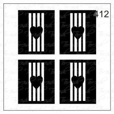 Plantilla para aerografía y diseño de uñas Nº 412