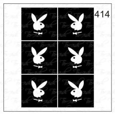 Plantilla para aerografía y diseño de uñas Nº 414