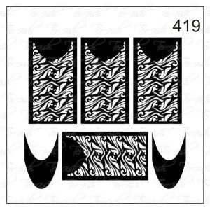 Plantilla para aerografía y diseño de uñas Nº 419