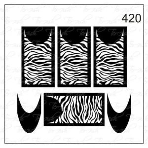 Plantilla para aerografía y diseño de uñas Nº 420