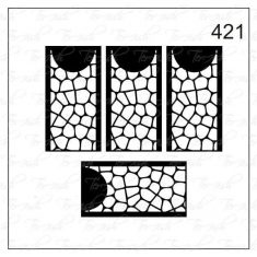 Plantilla para aerografía y diseño de uñas Nº 421