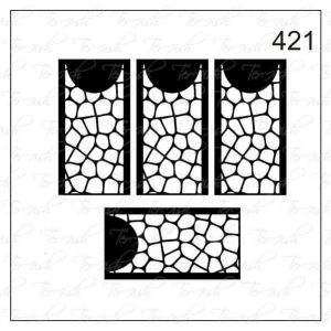 Plantilla para aerografía y diseño de uñas Nº 421