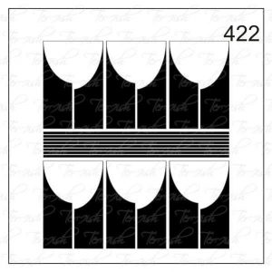 Plantilla para aerografía y diseño de uñas Nº 422