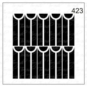 Plantilla para aerografía y diseño de uñas Nº 423
