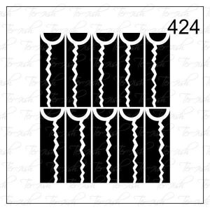 Plantilla para aerografía y diseño de uñas Nº 424