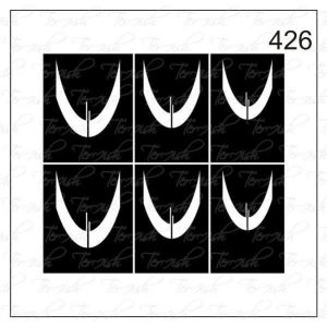 Plantilla para aerografía y diseño de uñas Nº 426