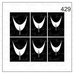 Plantilla para aerografía y diseño de uñas Nº 429