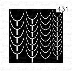 Plantilla para aerografía y diseño de uñas Nº 431